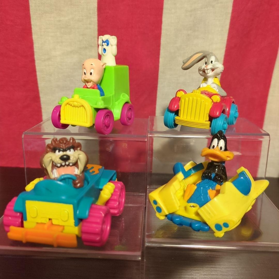 McDonald's Looney Tunes Mini Car Set of 4 Full Complete Meal Toy