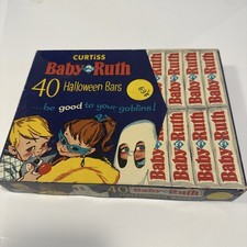 1950s Baby Ruth Candy Bar Vtg Halloween Advertising Store Display Box Curtiss