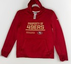 EUC Nike NFL 49ers Youth Medium Hoodie Property Of SF San Francisco Football Red