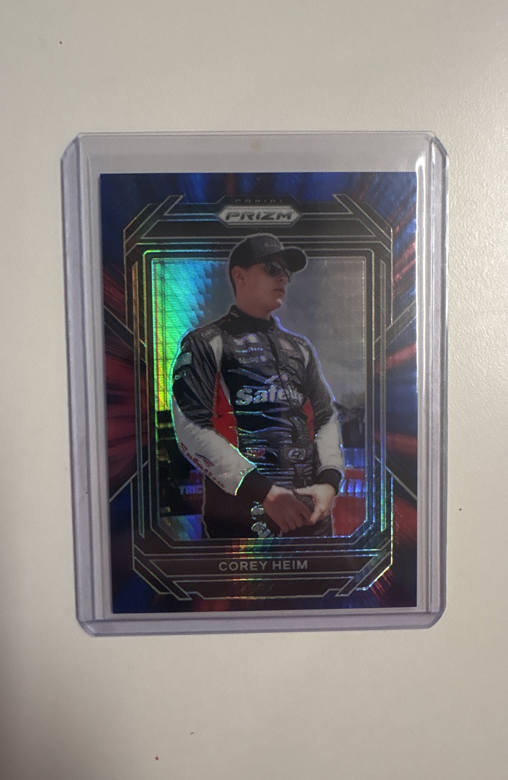 2023 Panini Prizm - Corey Heim #10 Red & Blue Hyper Prizm /299