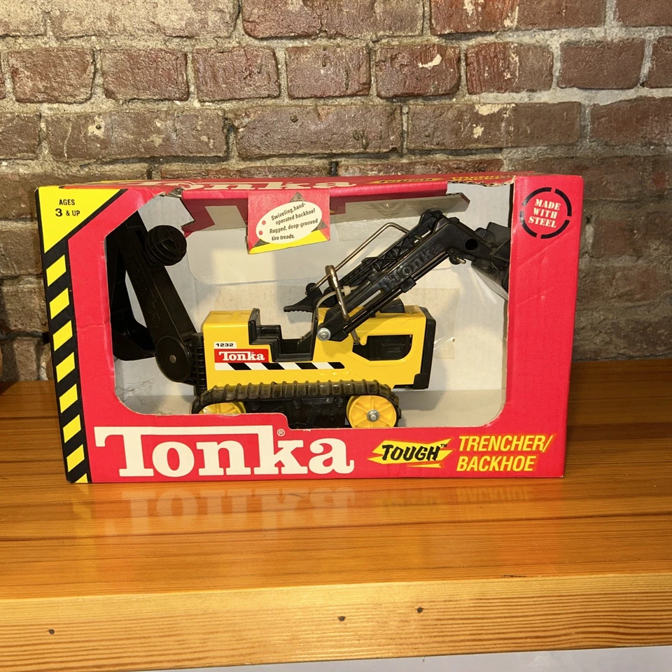 Zanjadora/Retroexcavadora Resistente Tonka, NUEVA en Caja Original, 92534, Acero, 1232 Rara Foto 2 de 4