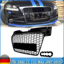 Kühlergrill für Audi TT 8J Schwarz Glanz 2006-2016 Waben Front Grill ohne Emblem