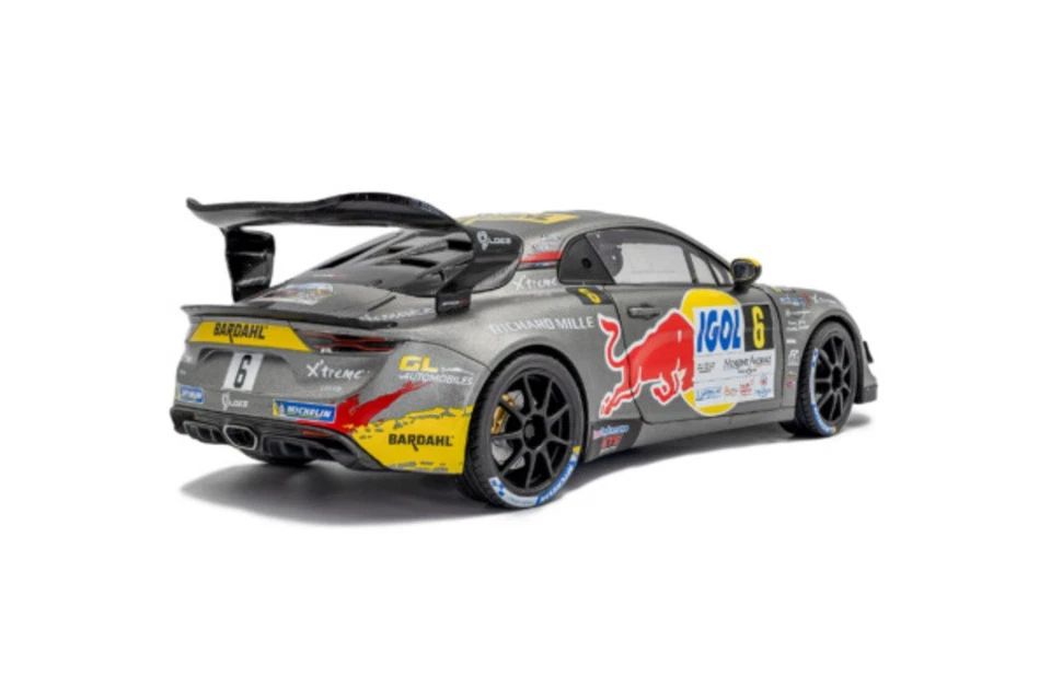 Alpine A110 RGT+ #6 Rallye Mont Blanc 2024 Grigio Loeb Godey Modello 1:18 Solido - Immagine 4 di 4