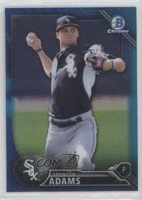 2016 Bowman Chrome Prospects Blue Refractor 27/150 Spencer Adams #BCP190 sh7