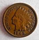 1895 UNITED STATES PENNY - INDIAN HEAD - AU FULL LIBERTY - Big Value - Lot #J17