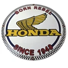 Vintage Honda Born Rebel Sign - Motorcycle Gas Pump Porcelain Sign