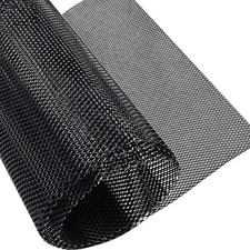 Universal Car Grill Mesh 40" x 13", Black-Painted 4 x 8mm Rhombic Hole, black 