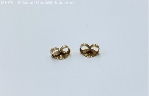 14K Yellow Gold Butterfly Friction Earring Backs Replacement Pair 0.29g