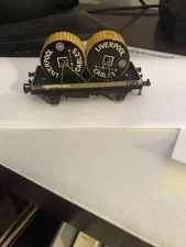 Hornby Dublo 4646 LOW-SIDED WAGON With WOOD CABLE DRUMS 2-Rail BOXED