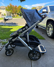 UPPAbaby VISTA Stroller Blue/Gray w/ Hood Canopy 5-Point Harness