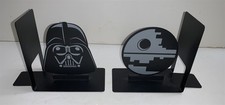 Seven 20 Star Wars Bookends Darth Vader and Death Star Metal 