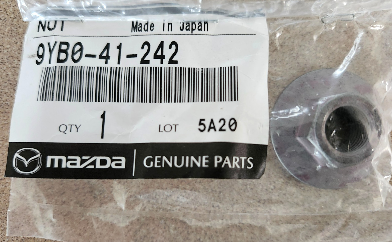 2014 - 2025 OEM Mazda 3, CX-70, CX-90, MX-5 Miata Outer Tie Rod Nut #9YB0-41-242