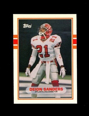 1989 Topps Traded ROOKIE 30T DEION SANDERS RC! Atlanta Falcons STAR
