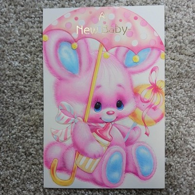 Sincere Regards New Baby Greeting Card Girls Pink Including Envelope USA
