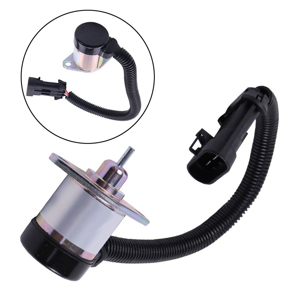 Solenoïde Arrêt Carburant 1C010-60015 12V DC Pour Moteurs Kubota V1505, V3300, M6800, M8200, SVL90