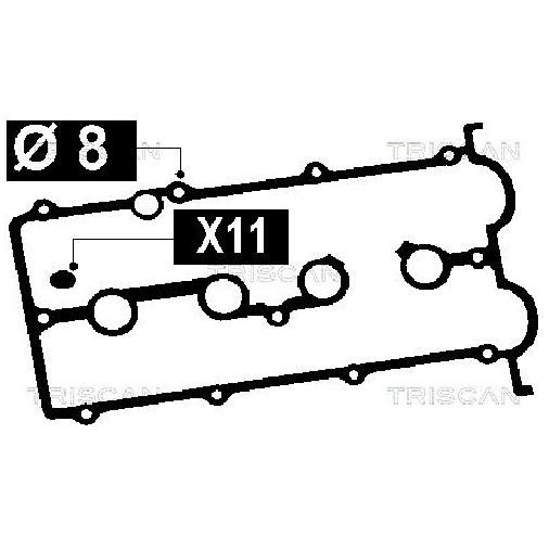 Dichtungssatz Zylinderkopfhaube FüR Mazda MPV LW 2.0 99 Bis 02 Triscan FS FPY3-image