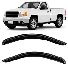 Sun Rain Visors Wind Rain Guards for 2007-2013 GMC Sierra Regular Cab