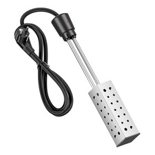 Portable Immersion Water Heater 2500W, Submersible Bucket Heater with Thermostat