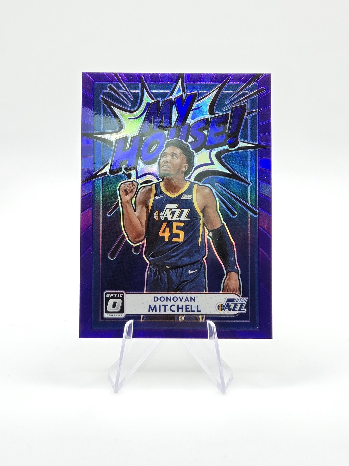 Donovan Mitchell 2020-21 Donruss Optic My House Purple SP #10