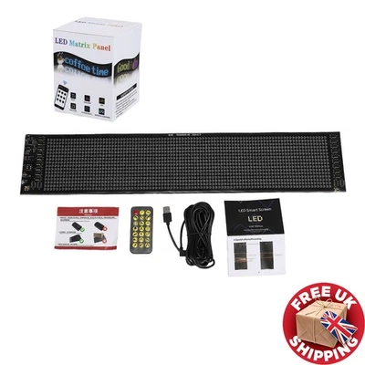 GEARZAAR Car RGB LED Sign Scrolling Message Display Board Screen Programmable APP Control