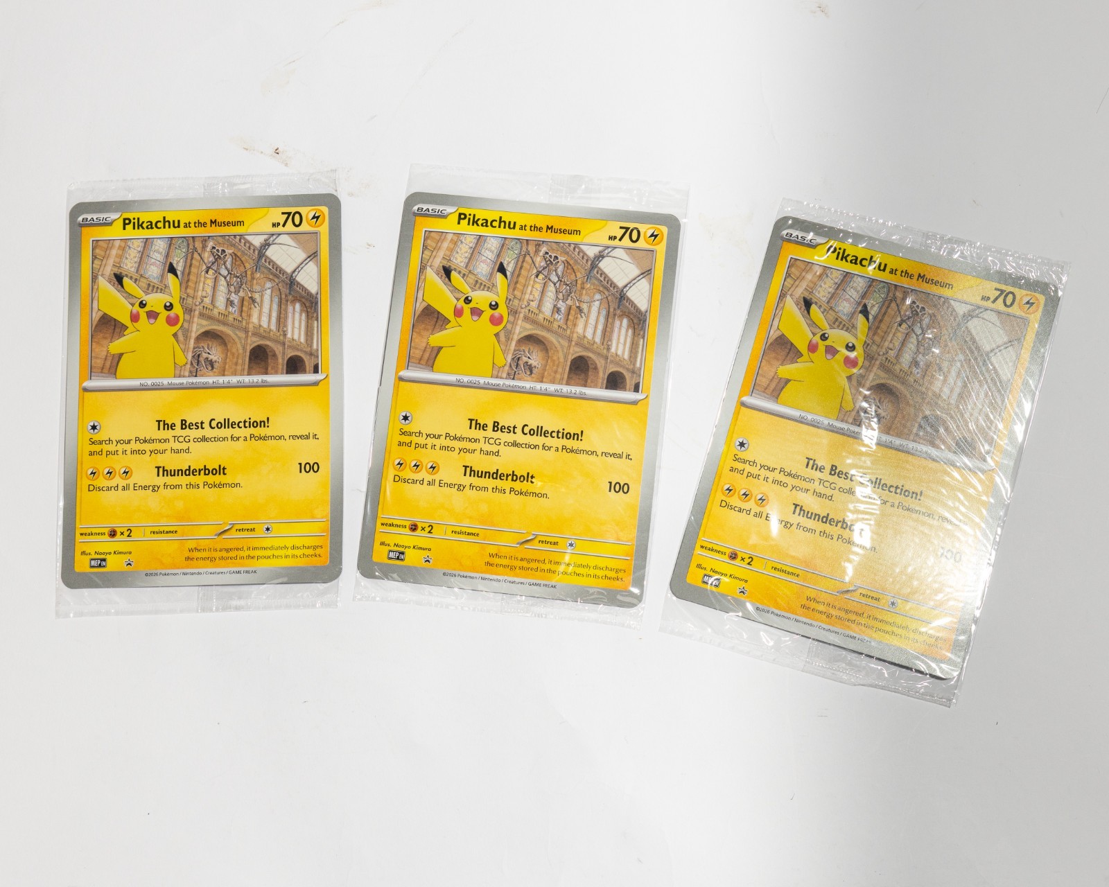 Jumbo Pikachu At The Museum card from National History Museum, unopened