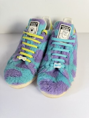 Adidas Stan Smith Disney Monster Inc  Mike & Sully  Size 10.5 Faux Fur Sneakers