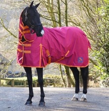 JOHN WHITAKER W-HORSE 0G TURNOUT RUG FUSCHIA LIMITED EDITION