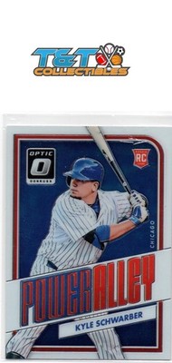 2016 Donruss Optic Power Alley #PA8 Kyle Schwarber Chicago Cubs RC 7a