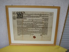 Urkunde Lehrbrief Schuhmacher Friesack 1797 mit Siegel aus Sammlung