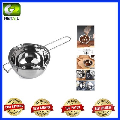 Elegant Stainless Steel Double Boiler Pot 480ML - Perfect for Melting Chocolate