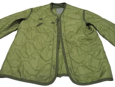 USED USGI OD GREEN MILITARY FIELD JACKET LINER COLD WEATHER COAT NO BUTTONS