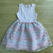 Girls Size 12 Dress Children  s Place Girls Lace and Ribbon Striped Rainbow