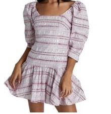 Love Shack Fancy Aninna Dress in Caribbean Pink Women’s Size 4 - NWT