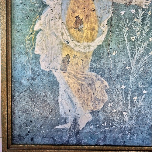 Vtg Oil Carboard Painting Lg Abstract Roman Artwork Materfamilias 40x25x2 Frame - Picture 5 of 8