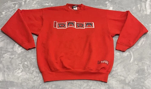 Sweat Dada Supreme col rond homme XL rouge année 2000 JNCO brodé années 90
