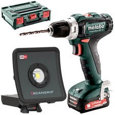 SCANGRIP Akku LED Strahler NOVA 2 & Metabo PowerMaxx BS 12 2x2 Ah Akku & SC36