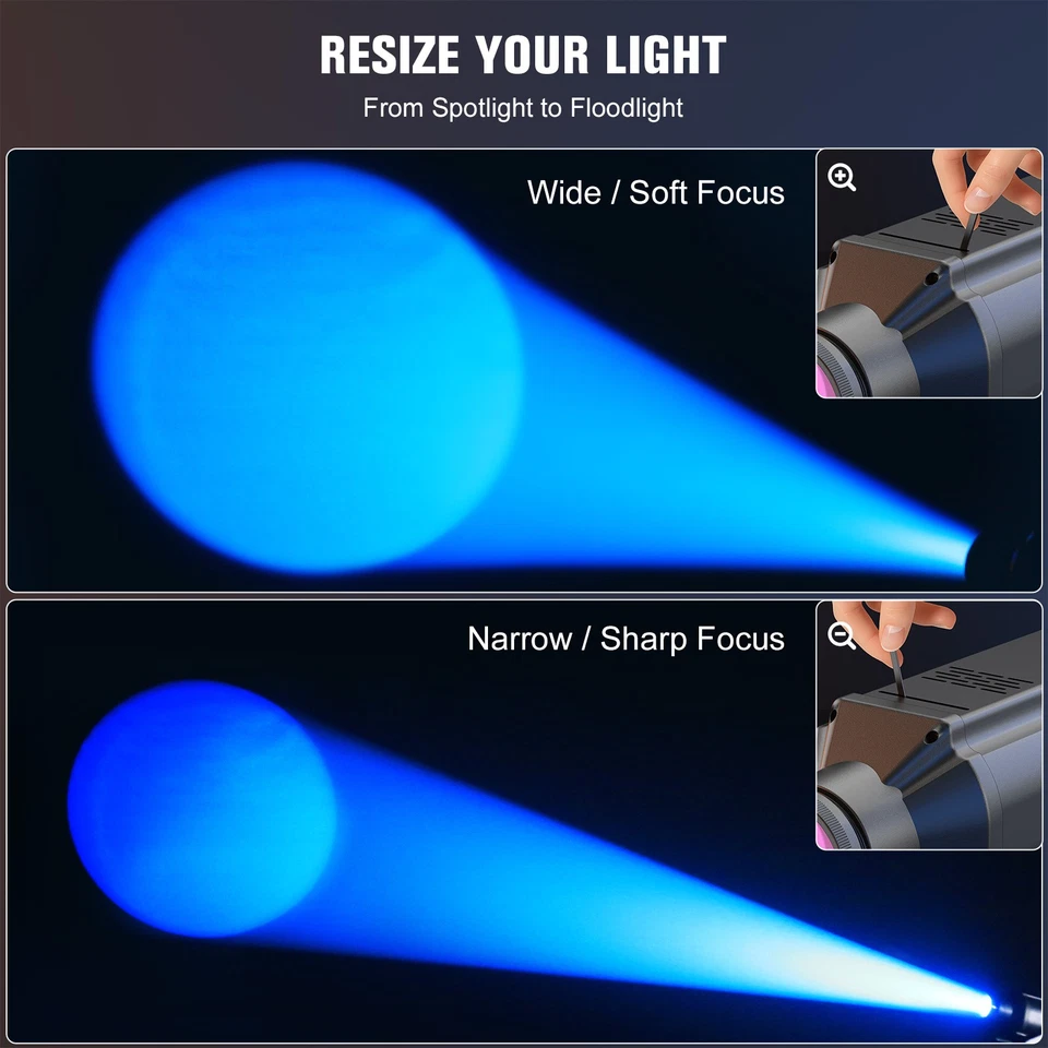 1-10PCS Pin Spot Beam Spotlight COB LED RGB Stage Beam light for Party Club Xmas - Image 4 of 4