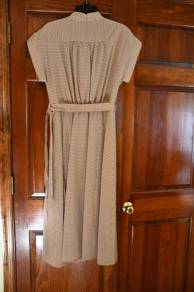 Vestido Tuckernuck naranja oscuro a cuadros Calvin Klein talla L, poliéster/spandex Foto 2 de 4