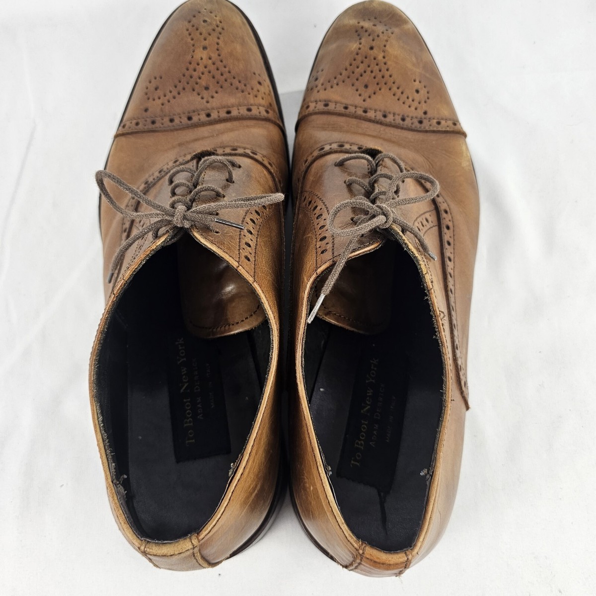 To Boot New York Shoes Mens Brogue Cap Toe Leather Oxford 