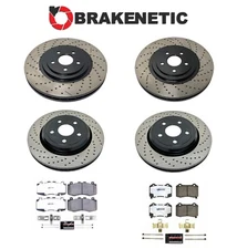 F&R BRAKENETIC Drilled Brake Rotors+Ceramic Pads Hellcat Trackhawk 56.58020.21