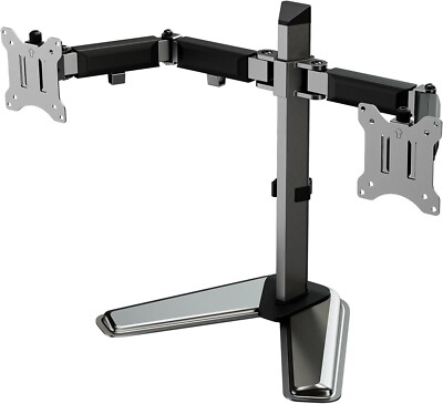 Dual Monitor Stand for Desk Black MF002N Monitors up to 32, 19.8lbs