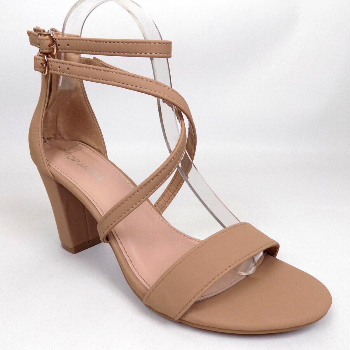 Top Moda Beth-8 Dressy High Heel Ankle Strap Women's Sandals Size