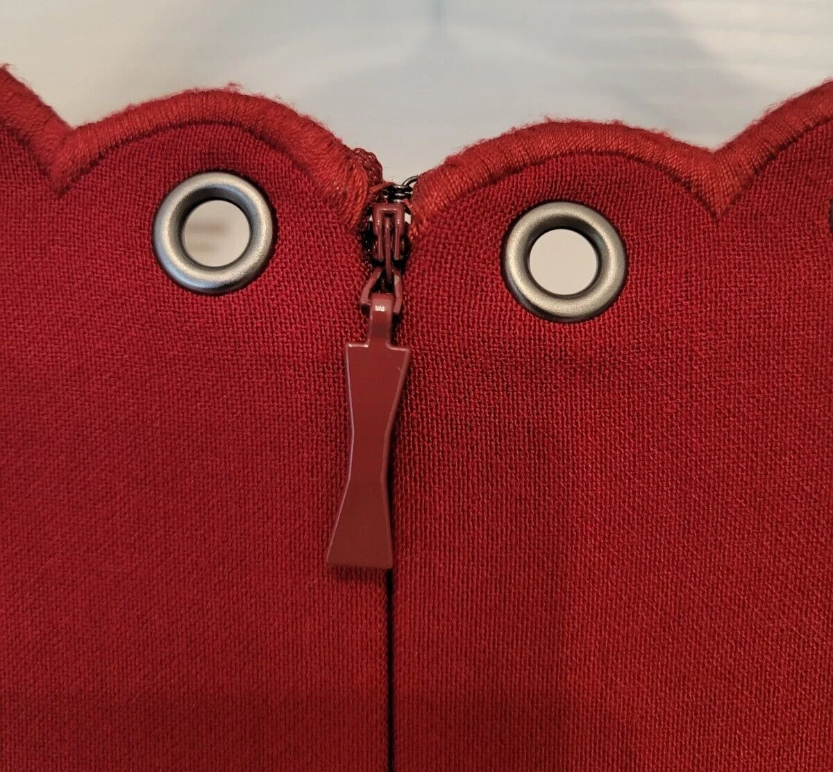 Kate Spade $398 Taglia 10 Grommet Mini Abito Cambio Rosso Russet Vacanze Natale