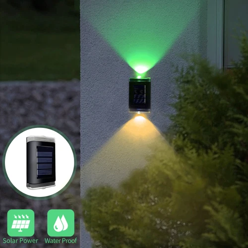 4X LUCES DE PARED LED PARA VALLA DE PUERTA CON ENERGÍA SOLAR SÚPER BRILLANTES LÁMPARA DE JARDÍN EXTERIOR - Imagen 13 de 18