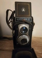 Graflex 22 Graftar 85mm F3.5 Twin Lens Camera Case Untested