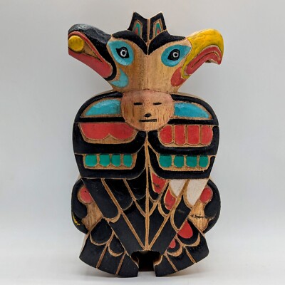 Pacific Northwest Haida StyleRaven Eagle Puzzle Box Hand Crafted in Indonesia