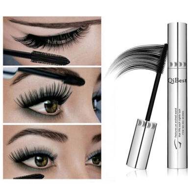 1PC Waterproof Qibest Natural 3D Fiber Mascara Eyelash Long Curling Lashes Black