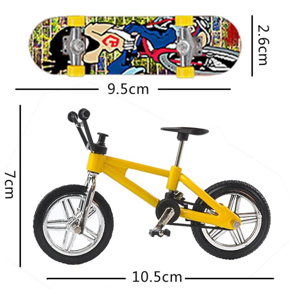 18 Pcs Mini Finger Scooter Bike Fingerboard Skateboard Two Wheels