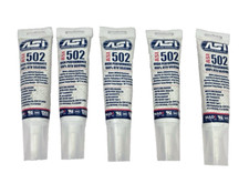Lot Of 5, ASI 502 Clear Food Grade 100 RTV Silicone Sealant 2.8 Oz Squeeze Tube