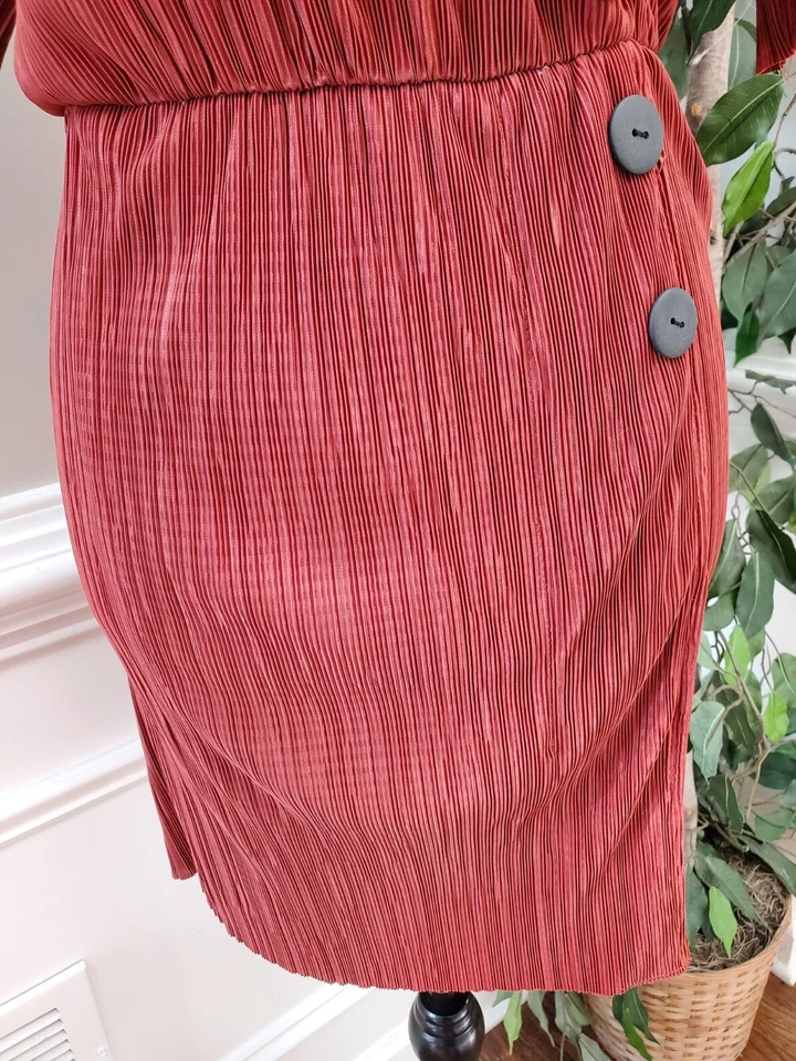 Vestido informal hasta la rodilla manga 3/4 cuello en V 100 % poliéster rojo 100/4 talla 12 de ASOS para mujer Foto 4 de 4